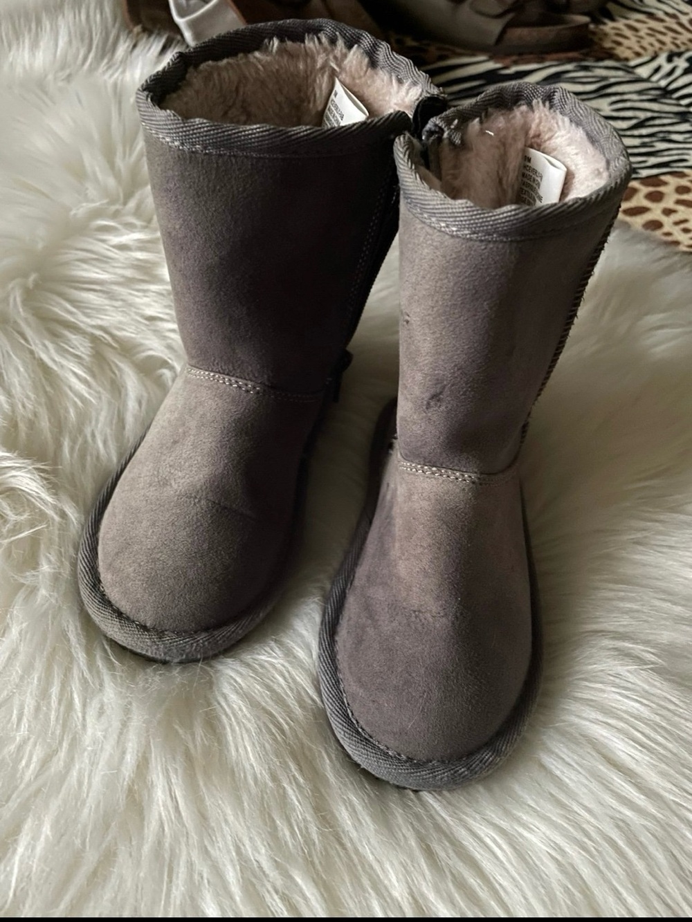 Mud Australia Kids Shearling Boots - Gray